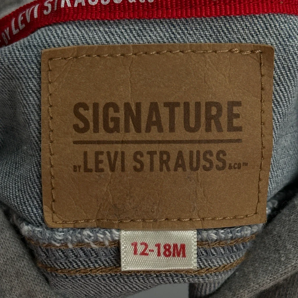Age 12-18 Months Levis Denim Jacket - 3XS Blue Cotton - Image 3