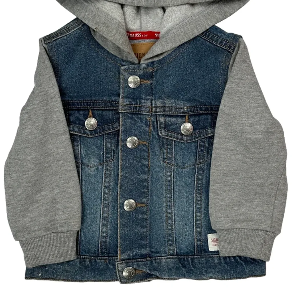 Age 12-18 Months Levis Denim Jacket - 3XS Blue Cotton - Image 4