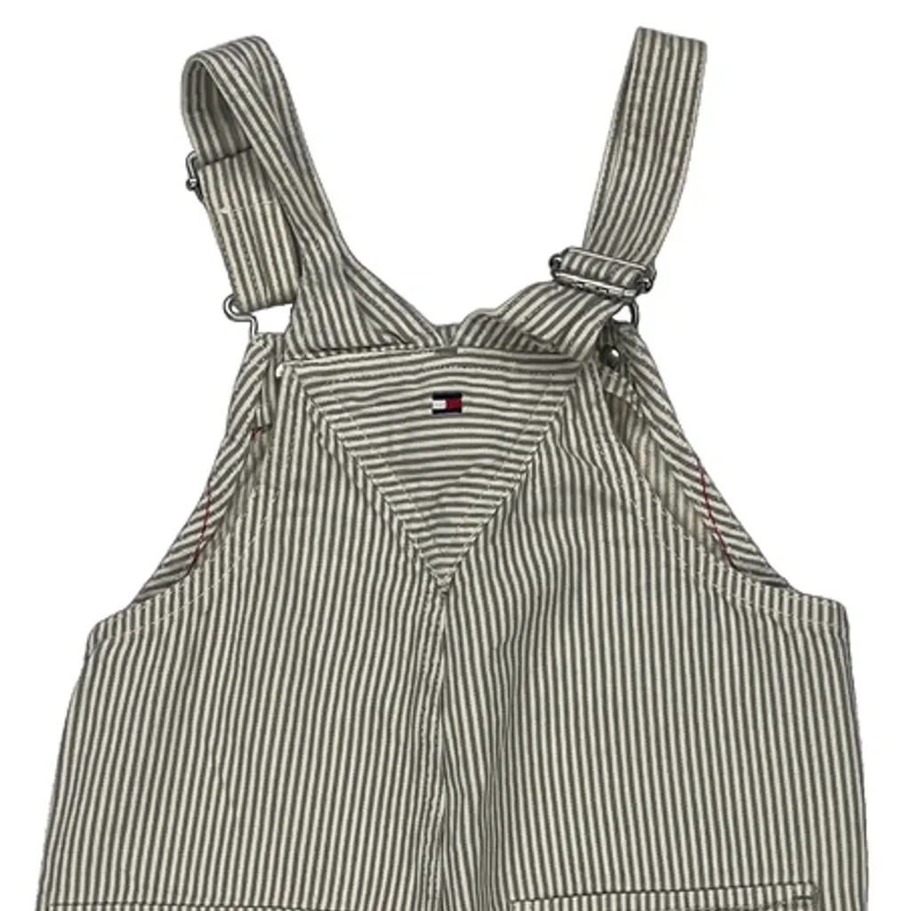 Age 12-18 Months Tommy Hilfiger Striped Overalls - 3XS Gray Cotton - Image 4