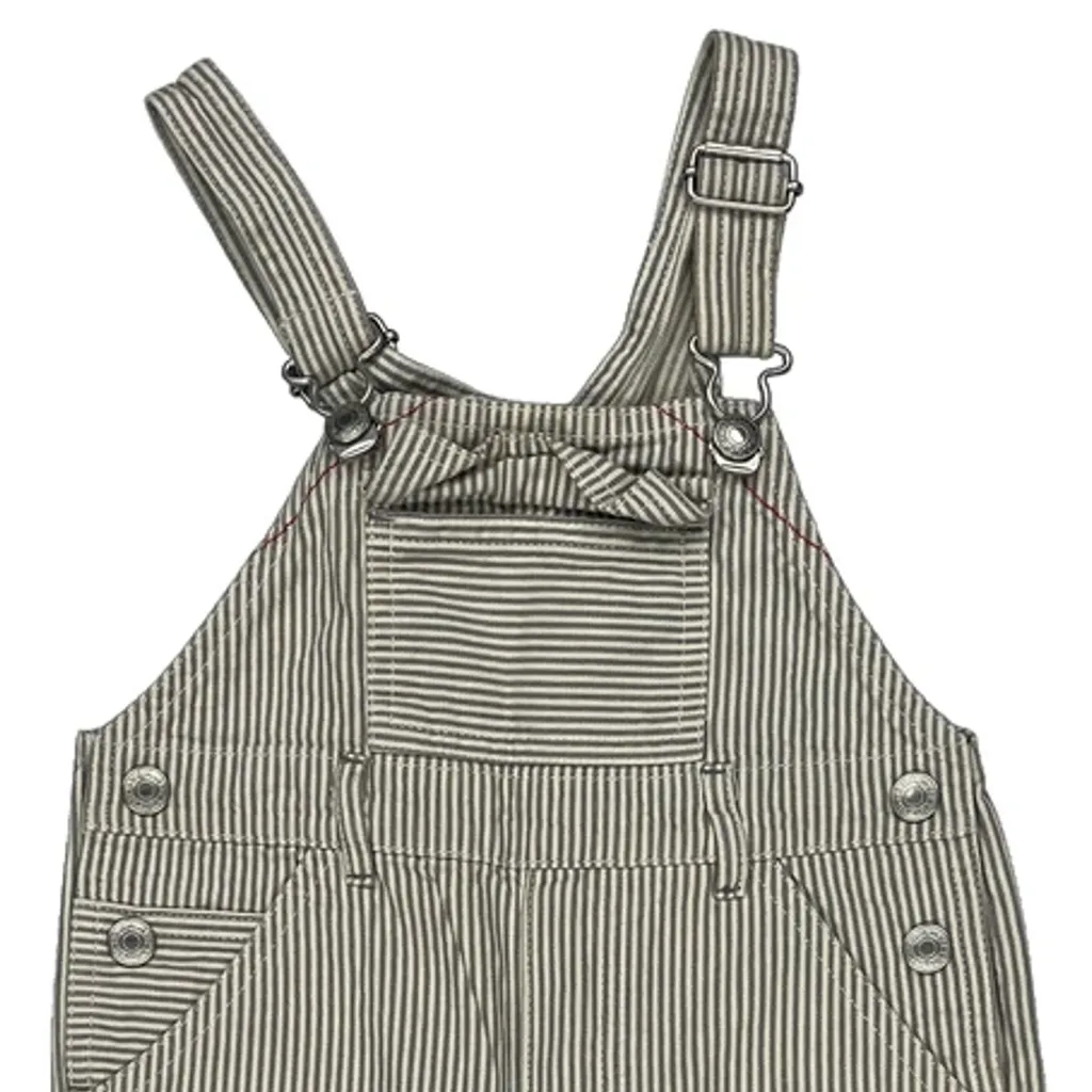 Age 12-18 Months Tommy Hilfiger Striped Overalls - 3XS Gray Cotton - Image 7
