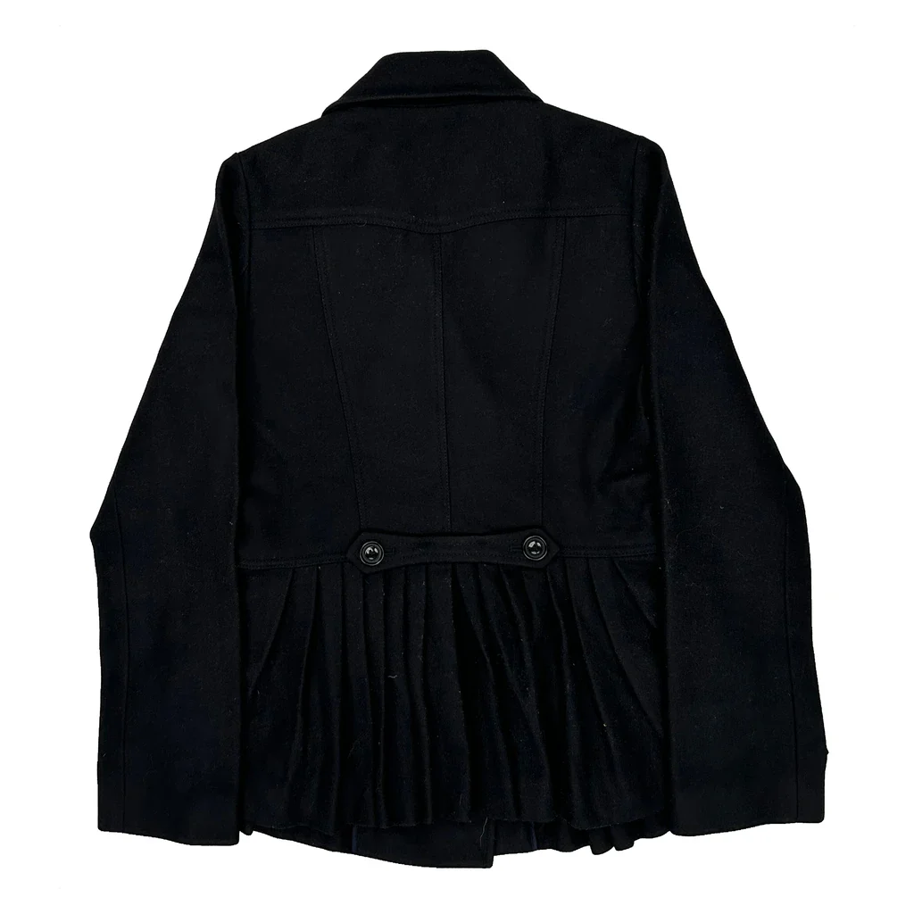 Age 12 Burberry Jacket - Large Black Wool - Image 2