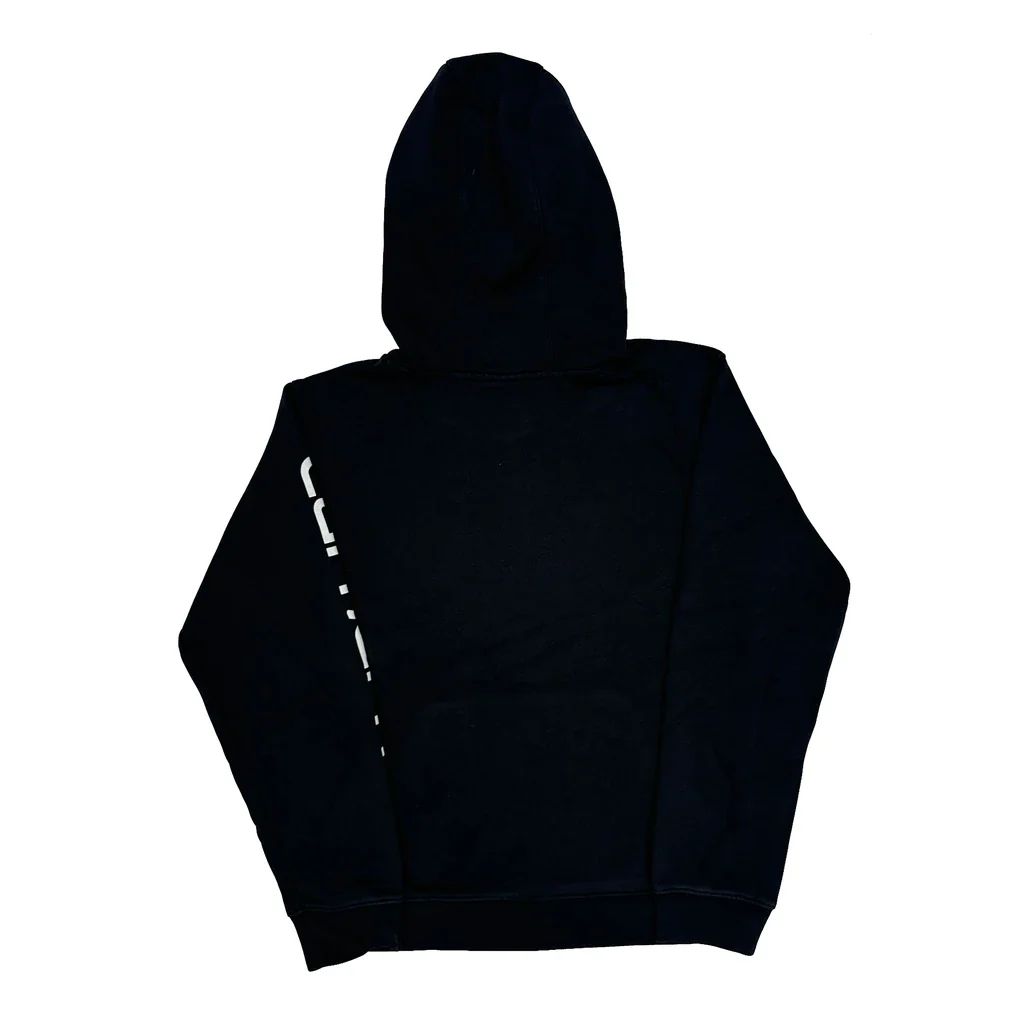 Age 12 Carhartt Spellout Hoodie - Large Black Cotton - Image 2