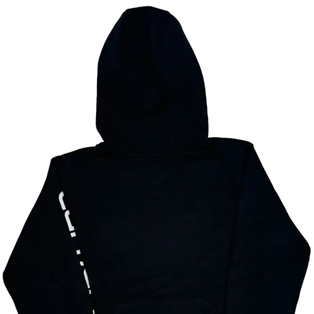 Age 12 Carhartt Spellout Hoodie - Large Black Cotton - Image 7