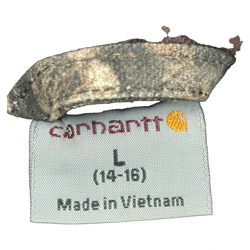 Age 12 Carhartt Camo Jacket - Large Camo Cotton - Image 2