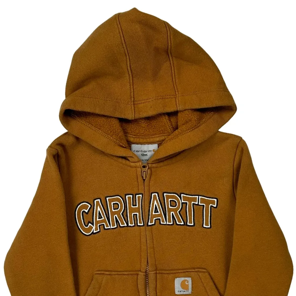 Age 12 Months Carhartt Hoodie - 2XS Brown Cotton - Image 5