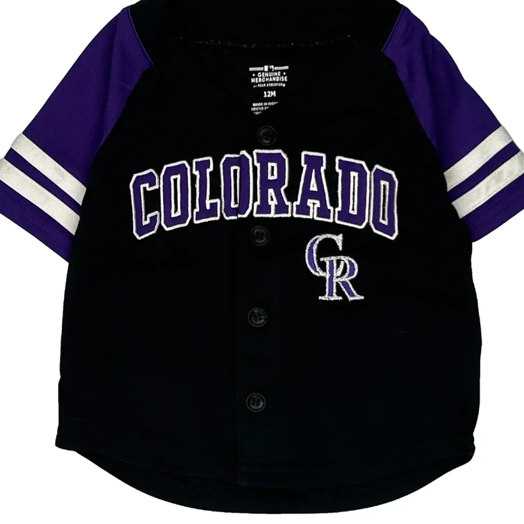 Age 12 Months Colorado Rockies Mlb Jersey - XS Black Polyester - Image 5