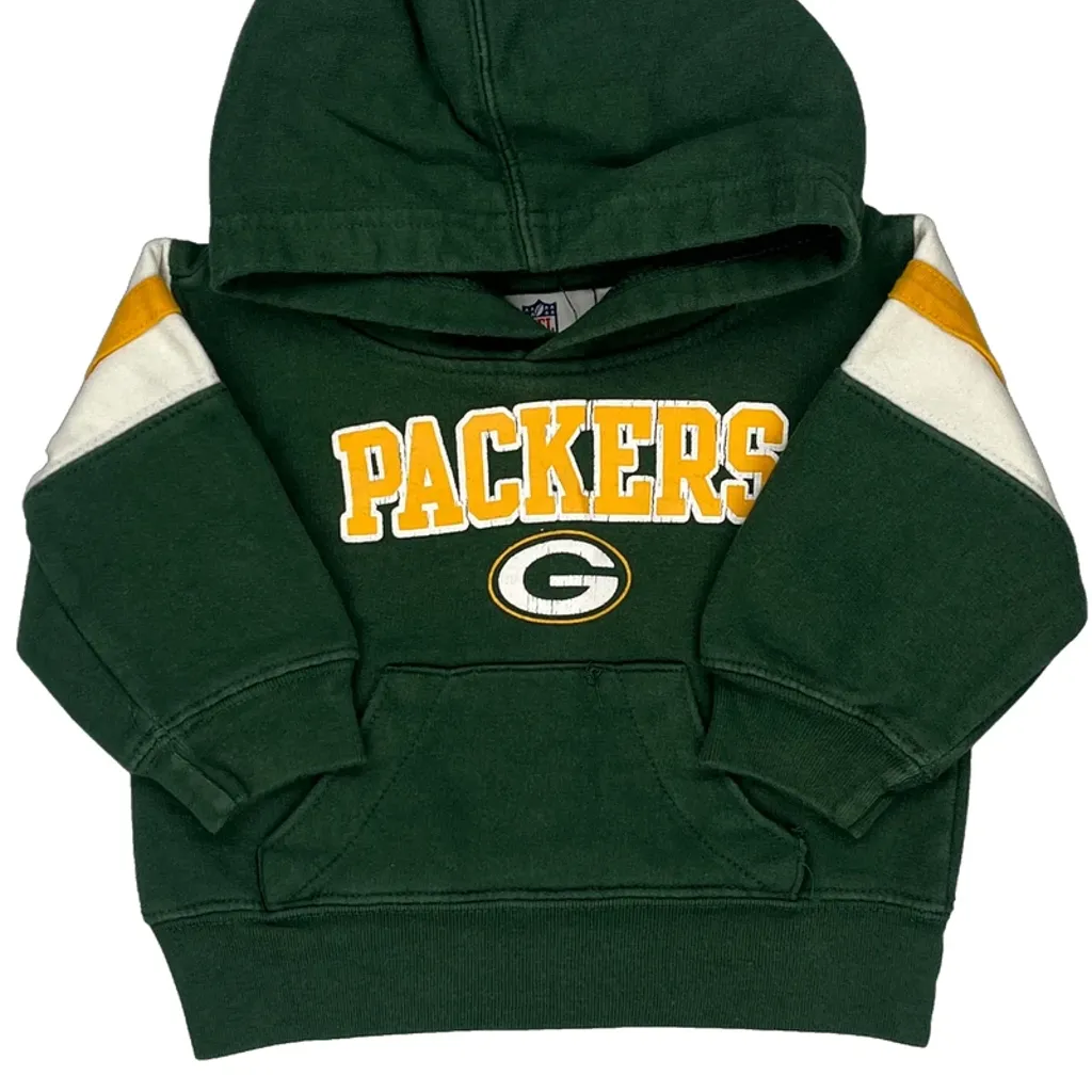 Age 12 Months Nfl Packers Hoodie - 3XS Green Cotton Blend - Image 4