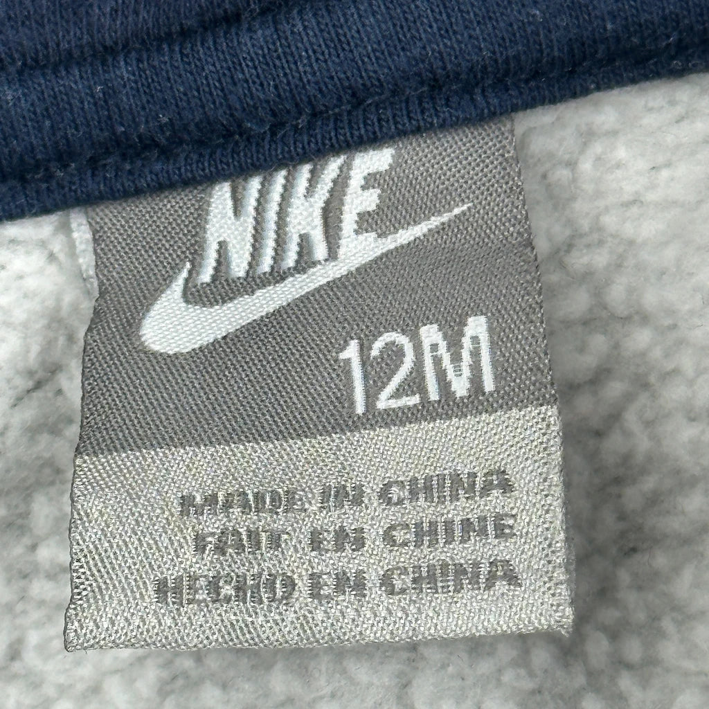Age 12 Months Nike Spellout Hoodie - 2XS Grey Cotton - Image 3