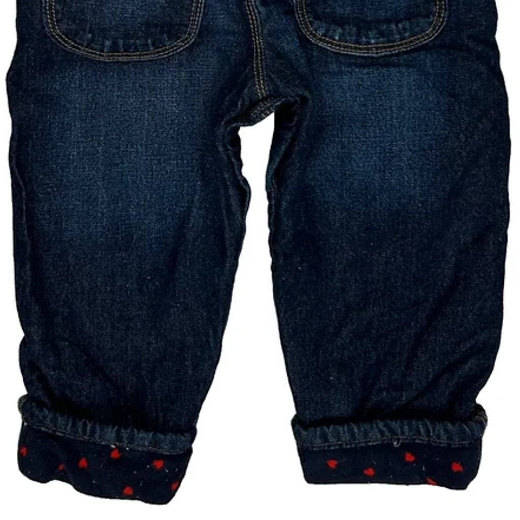 Age 12 Months Oshkosh Dungarees - 3XS Blue Cotton - Image 4