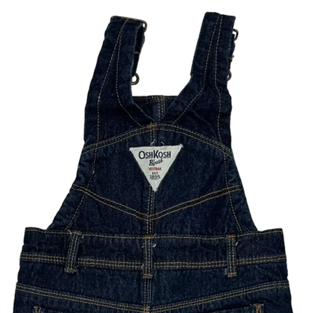 Age 12 Months Oshkosh Dungarees - 3XS Blue Cotton - Image 5