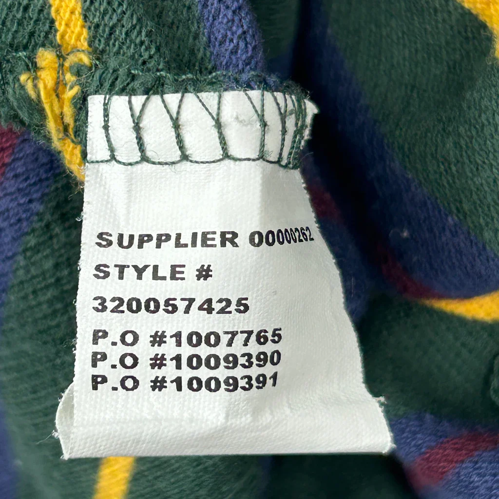 Age 12 Months Polo By Ralph Lauren Striped Polo Shirt - 3XS Green Cotton - Image 5