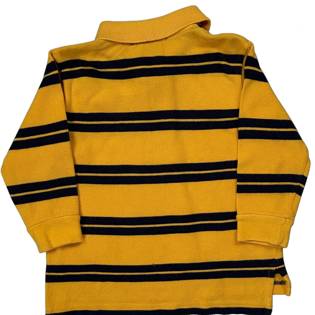 Age 12 Months Polo By Ralph Lauren Striped Polo Shirt - XS Yellow Cotton - Image 6