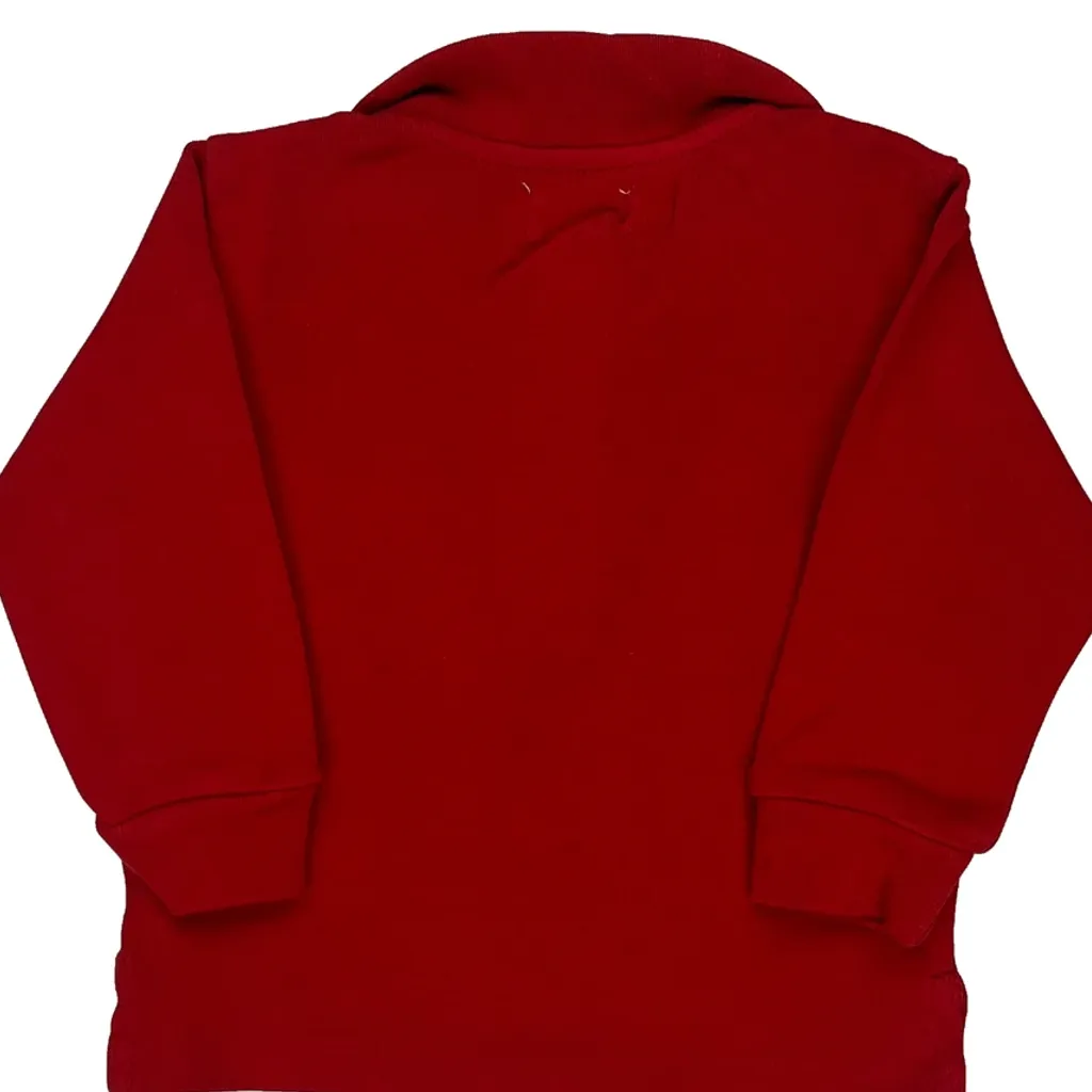 Age 12 Months Ralph Lauren 1/4 Zip - 3XS Red Cotton - Image 6