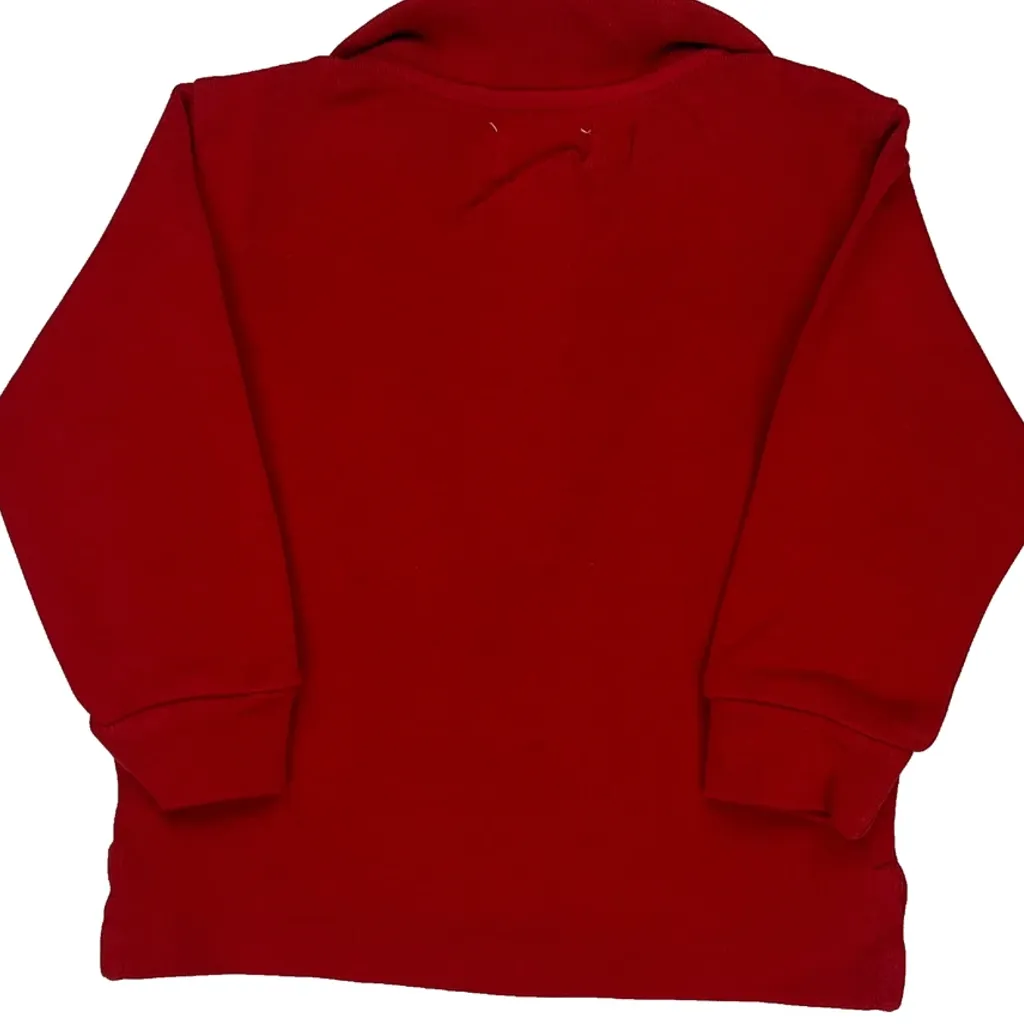Age 12 Months Ralph Lauren 1/4 Zip - 3XS Red Cotton - Image 7