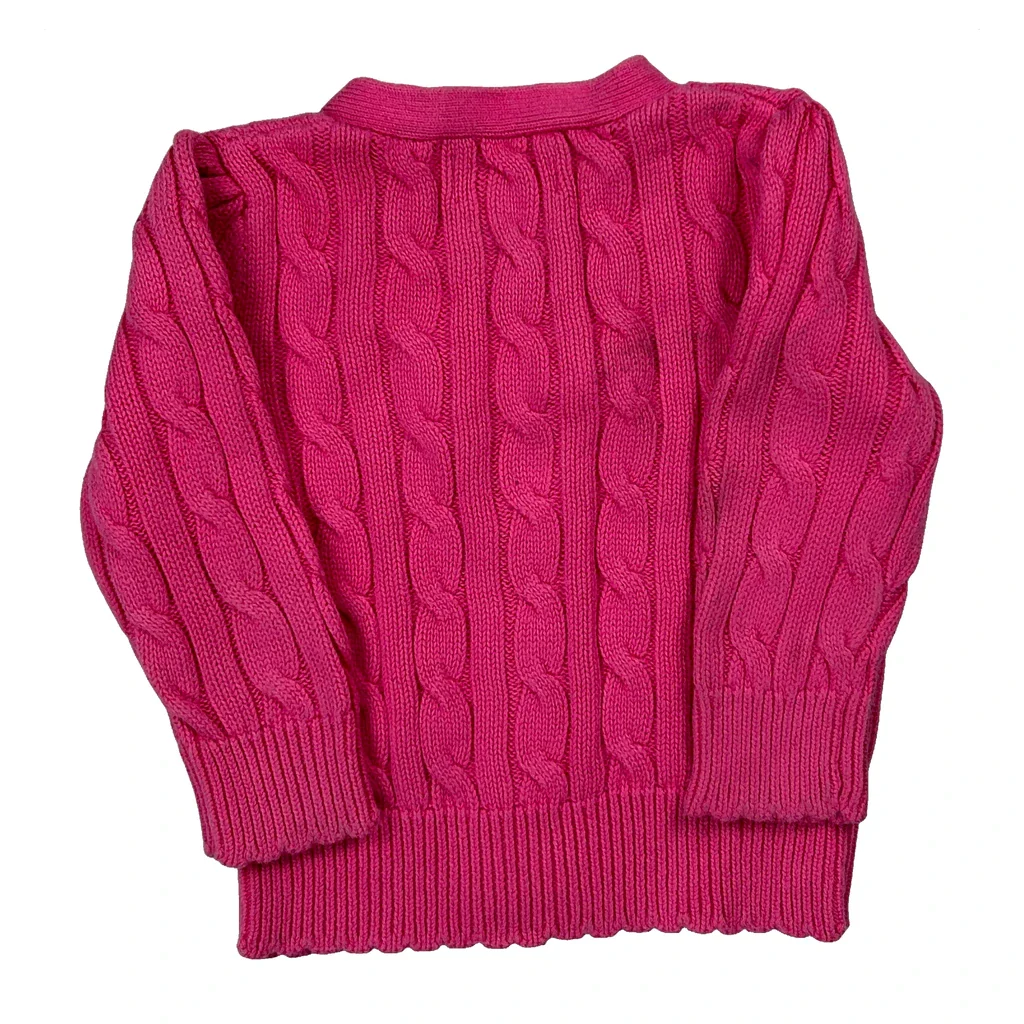 Age 12 Months Ralph Lauren Cardigan - 2XS Pink Cotton - Image 2