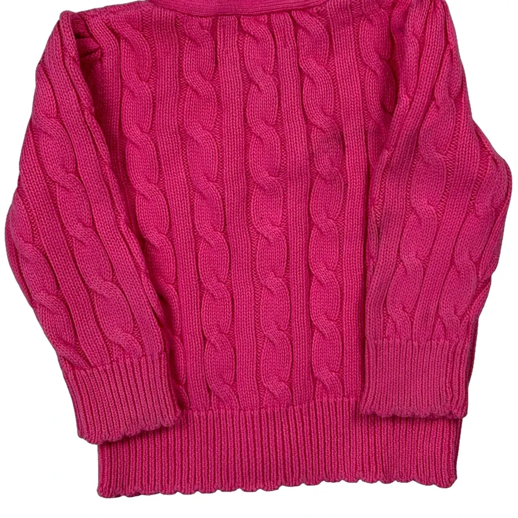 Age 12 Months Ralph Lauren Cardigan - 2XS Pink Cotton - Image 6