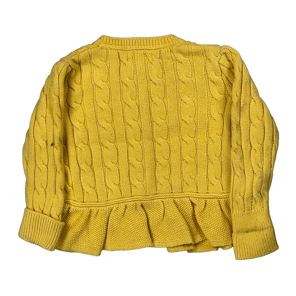 Age 12 Months Ralph Lauren Cardigan - 3XS Yellow Cotton - Image 2