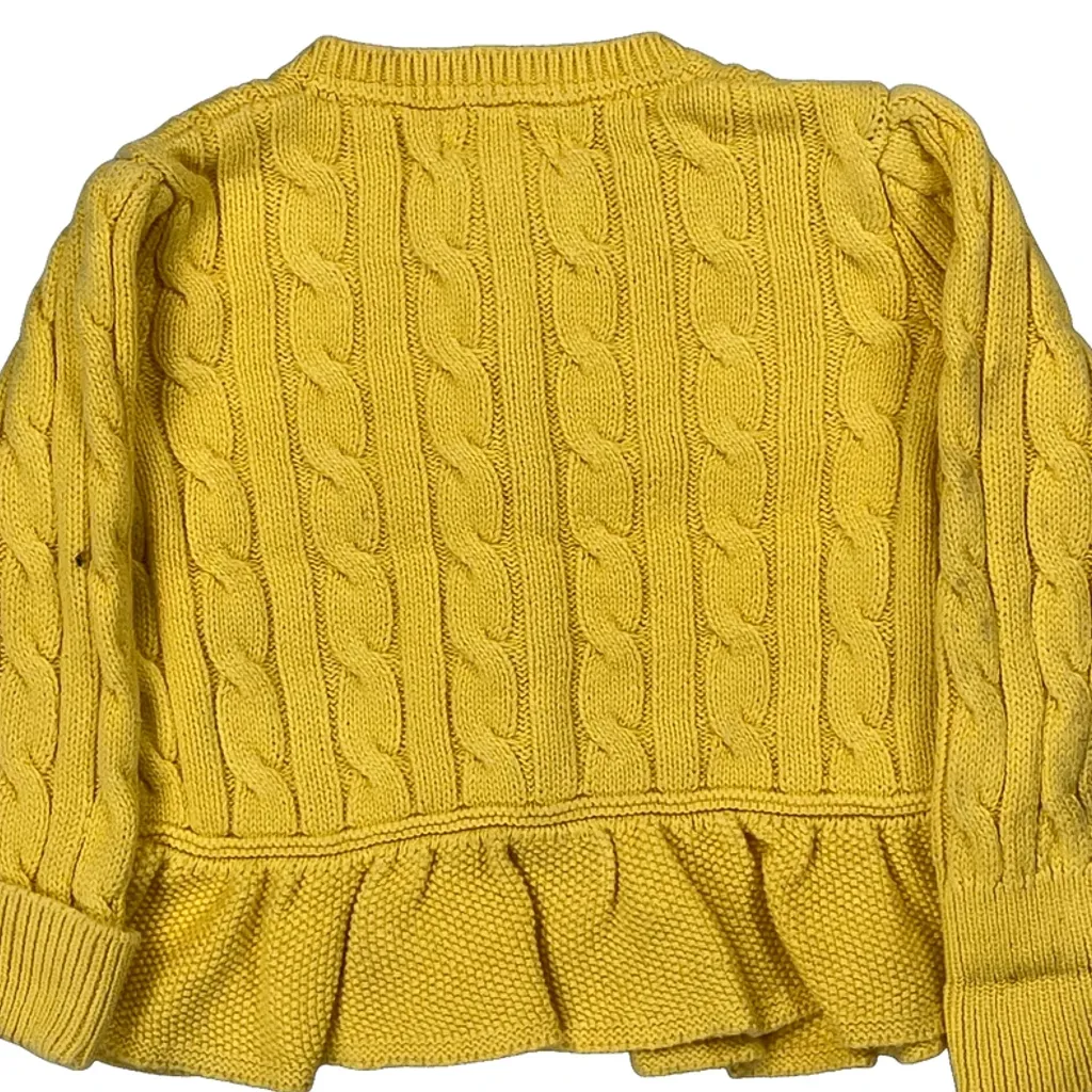 Age 12 Months Ralph Lauren Cardigan - 3XS Yellow Cotton - Image 6