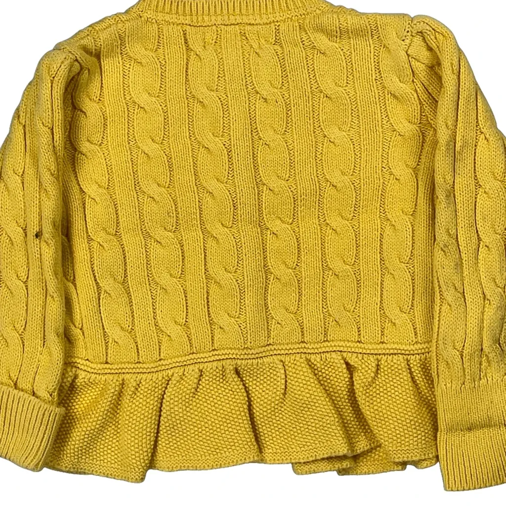Age 12 Months Ralph Lauren Cardigan - 3XS Yellow Cotton - Image 7