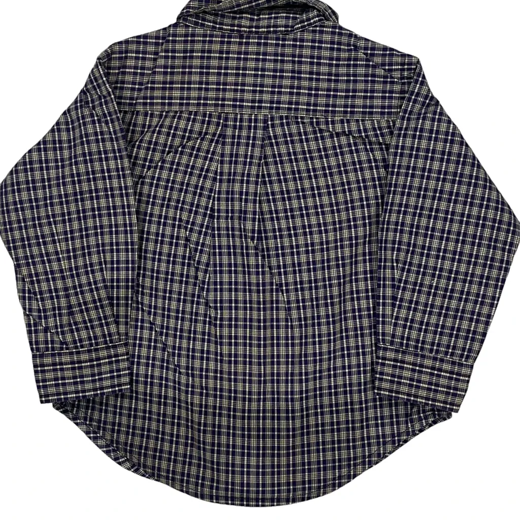 Age 12 Months Ralph Lauren Checked Shirt - 3XS Blue Cotton - Image 7