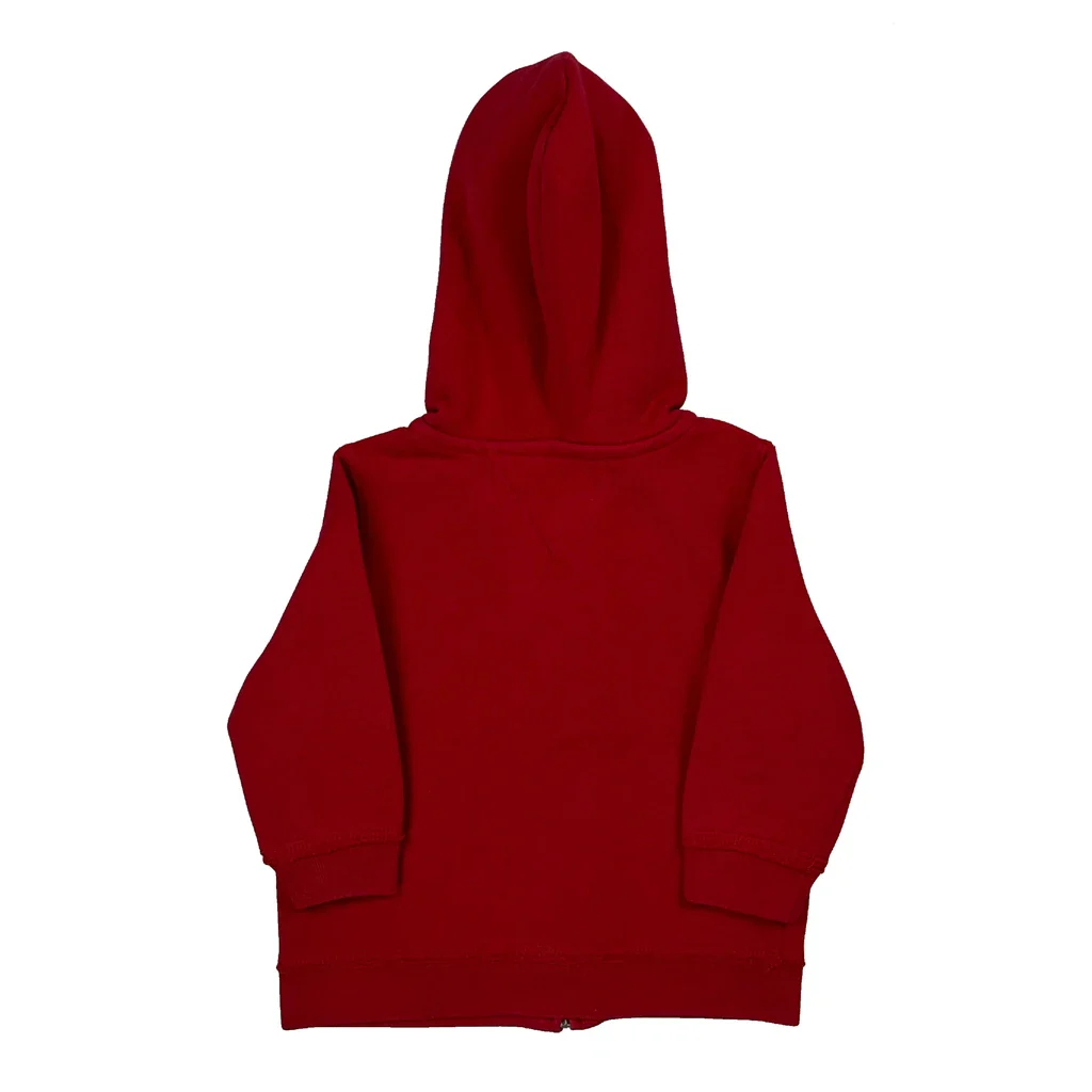Age 12 Months Tommy Hilfiger Spellout Hoodie - XS Red Cotton - Image 2