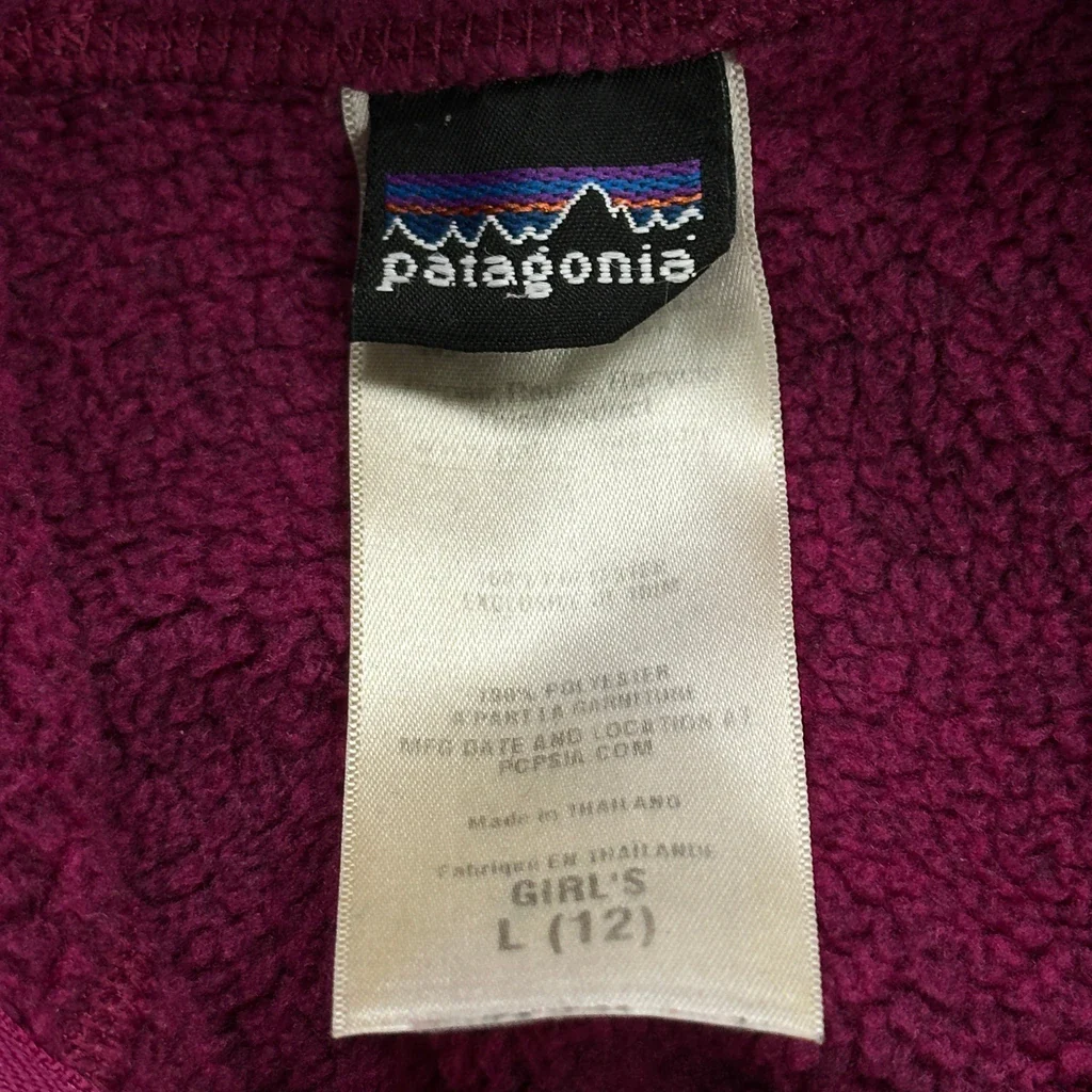 Age 12 Patagonia Fleece - Large Purple Polyester - Image 3