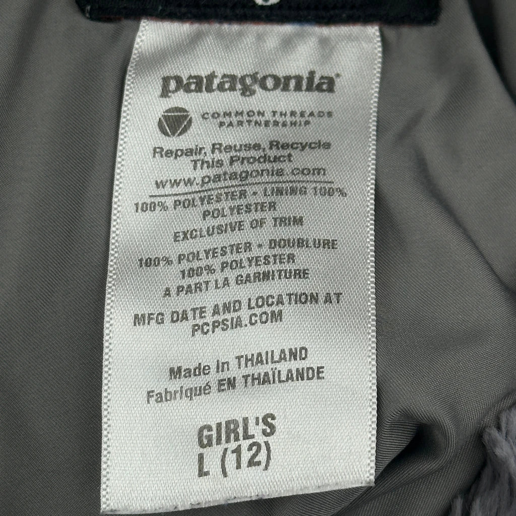Age 12 Patagonia Fleece Jacket - Large Grey Polyester - Image 3