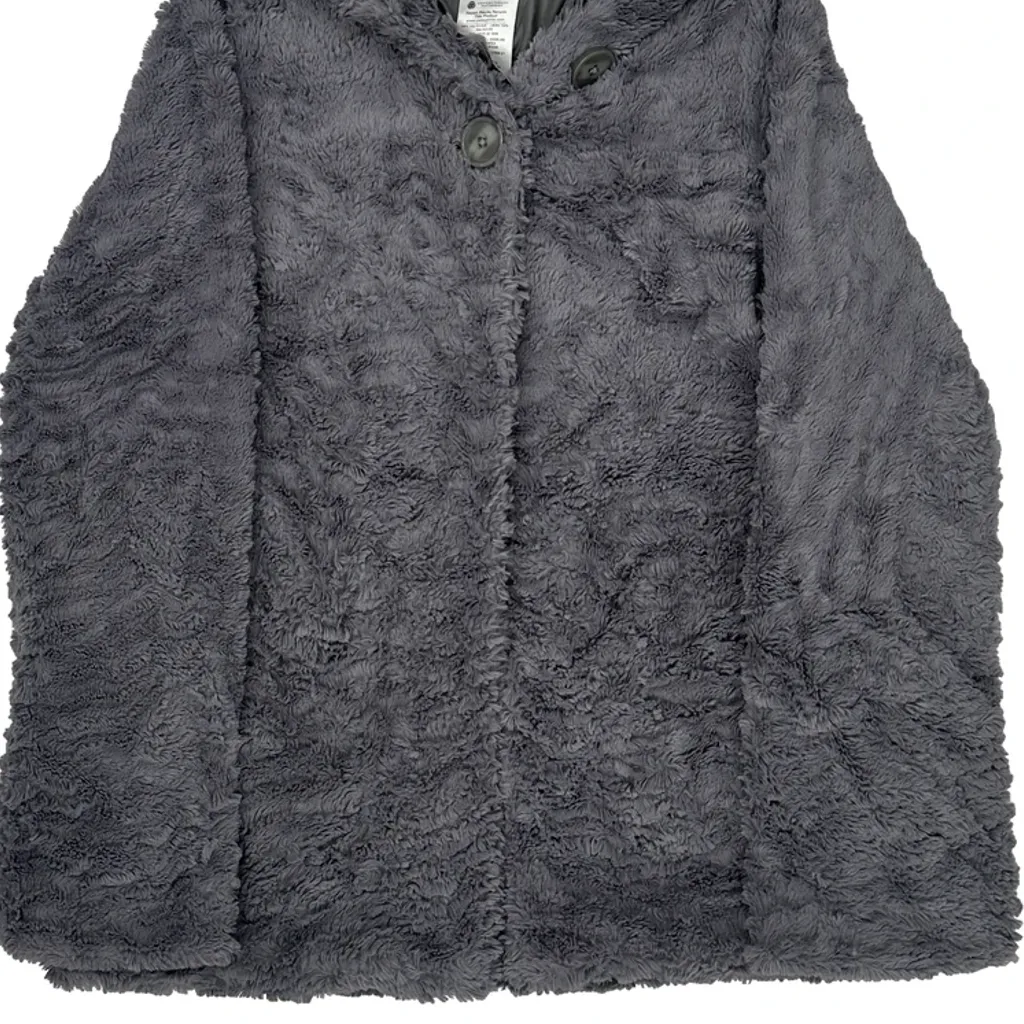Age 12 Patagonia Fleece Jacket - Large Grey Polyester - Image 4