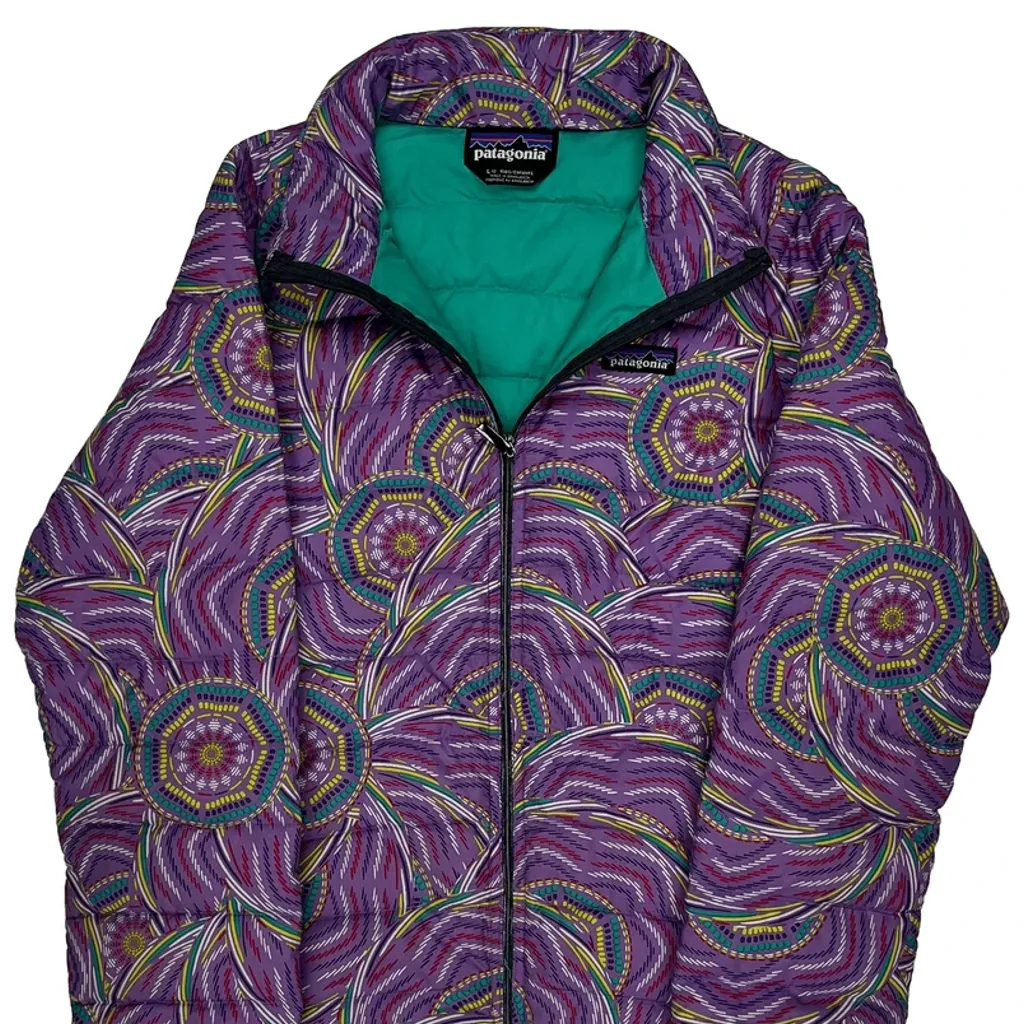 Age 12 Patagonia Puffer - Large Purple Polyester - Image 4
