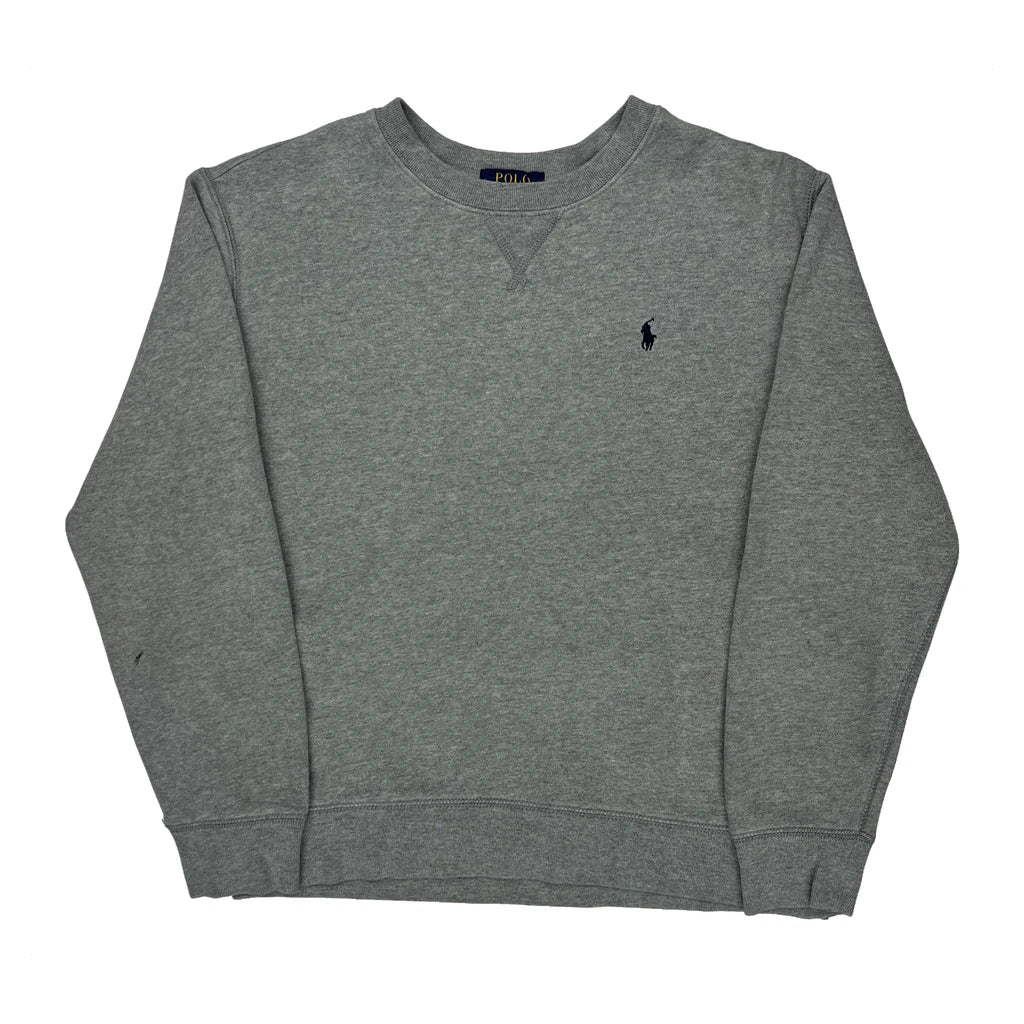 Age 12 Polo By Ralph Lauren Sweatshirt - Large Gray Cotton