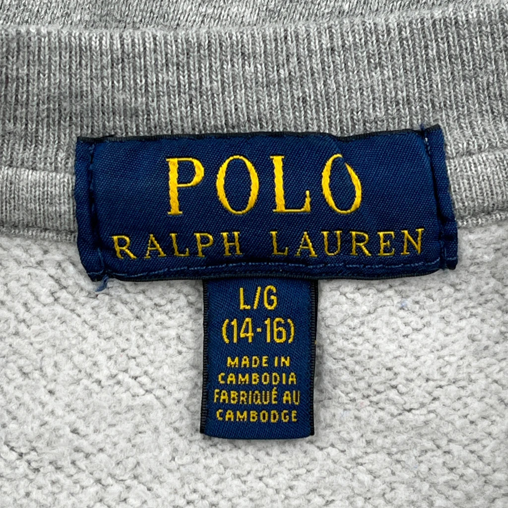 Age 12 Polo By Ralph Lauren Sweatshirt - Large Gray Cotton - Image 3
