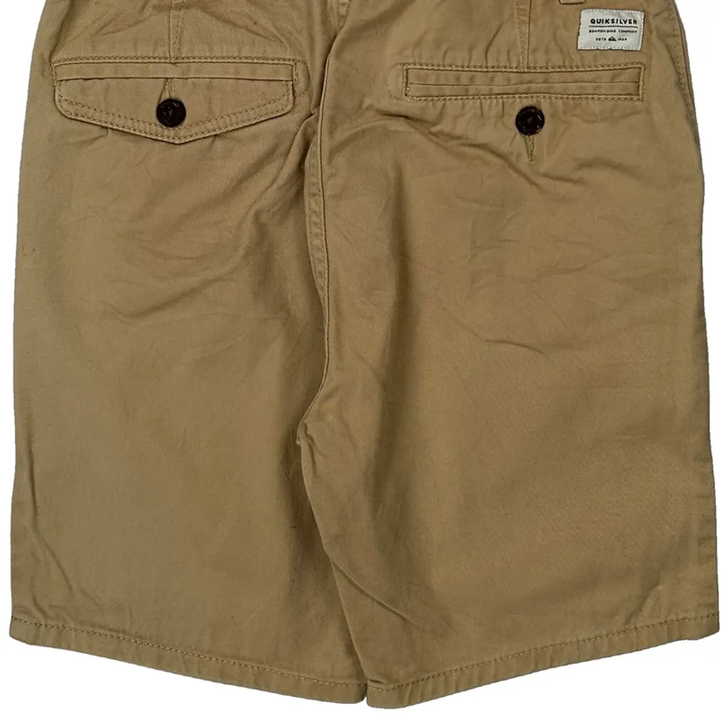 Age 12 Quiksilver Chino Shorts - Medium Beige Cotton - Image 5