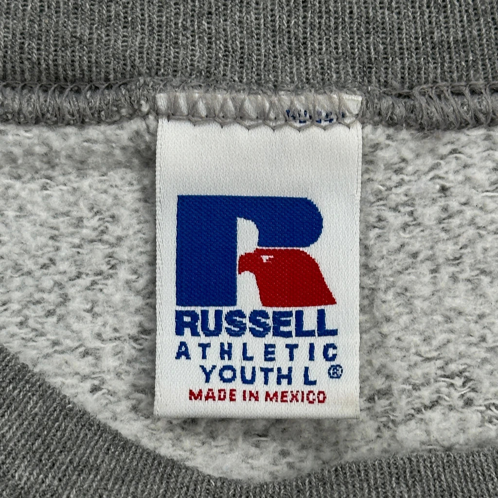Age 12 Russell Athletic Sweatshirt - Large Grey Cotton Blend - Image 3