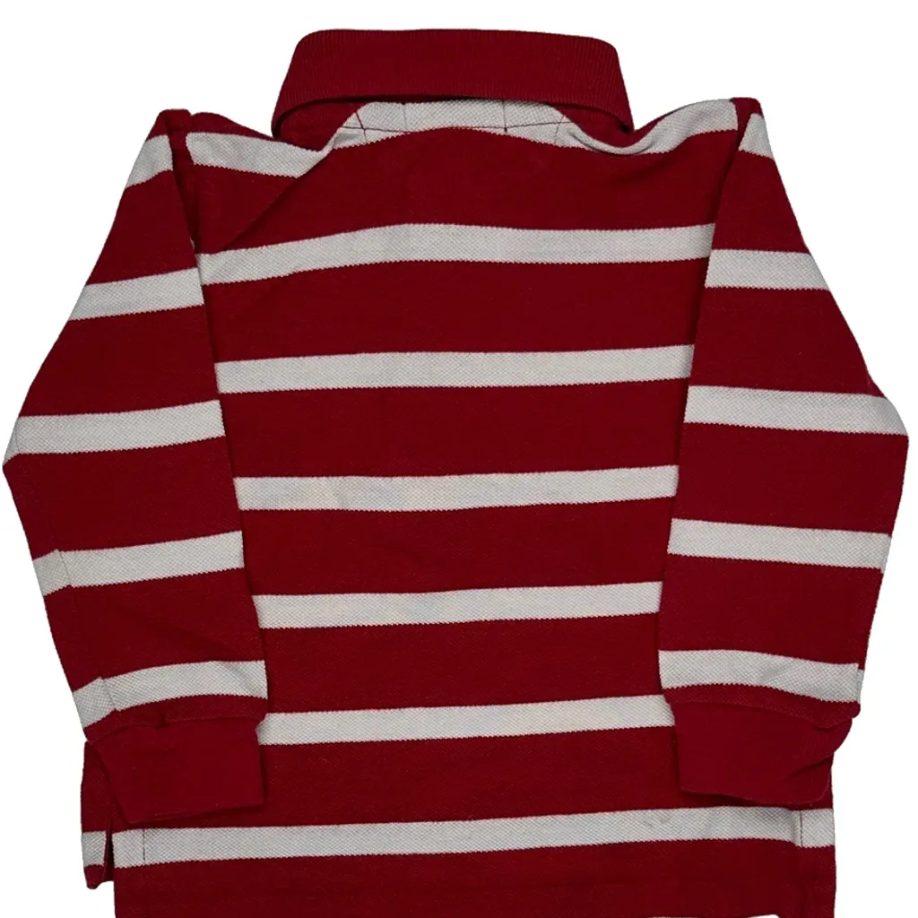 Age 12Months Polo By Ralph Lauren Striped Rugby Shirt - 2XS Red Cotton - Image 7