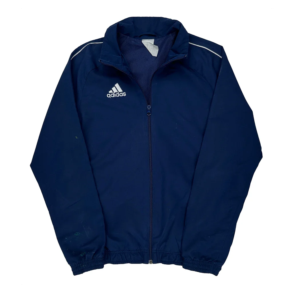 Age 13-14 Adidas Track Jacket - Large Blue Polyester