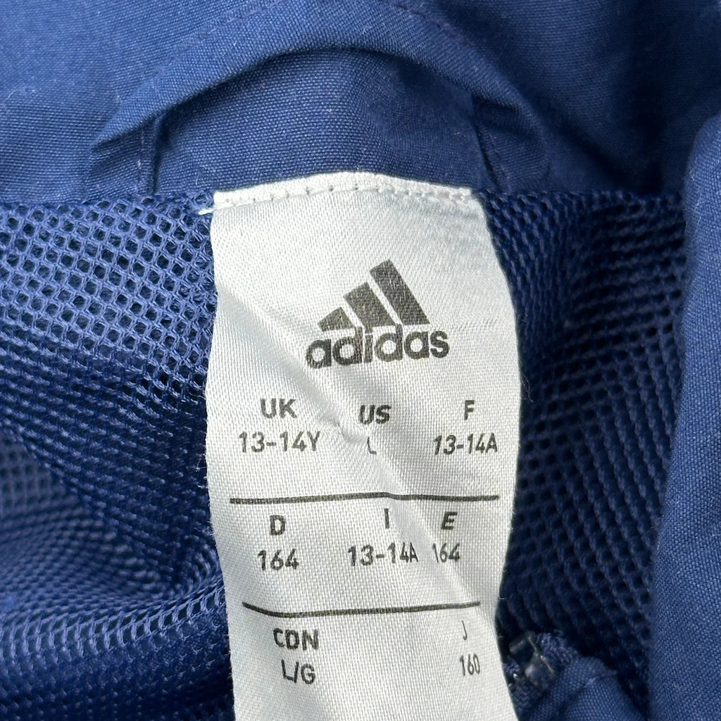 Age 13-14 Adidas Track Jacket - Large Blue Polyester - Image 3