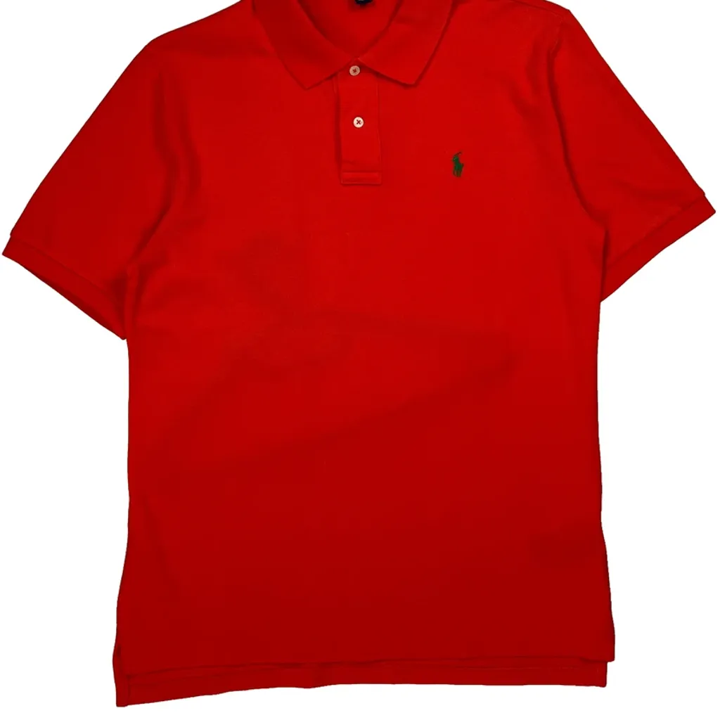 Age 13-14 Polo By Ralph Lauren Polo Shirt - XL Red Cotton - Image 4