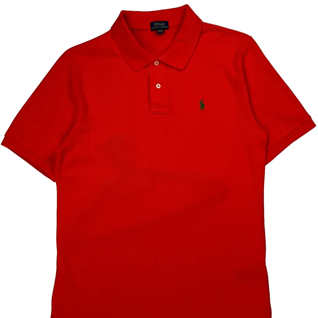 Age 13-14 Polo By Ralph Lauren Polo Shirt - XL Red Cotton - Image 5