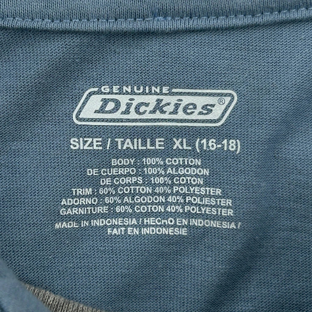 Age 13 Dickies Polo Shirt - XL Blue Cotton - Image 3