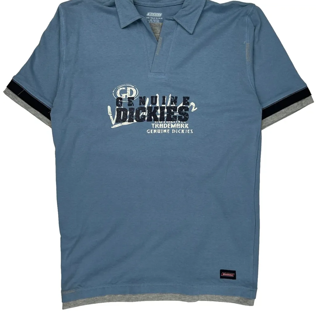 Age 13 Dickies Polo Shirt - XL Blue Cotton - Image 5