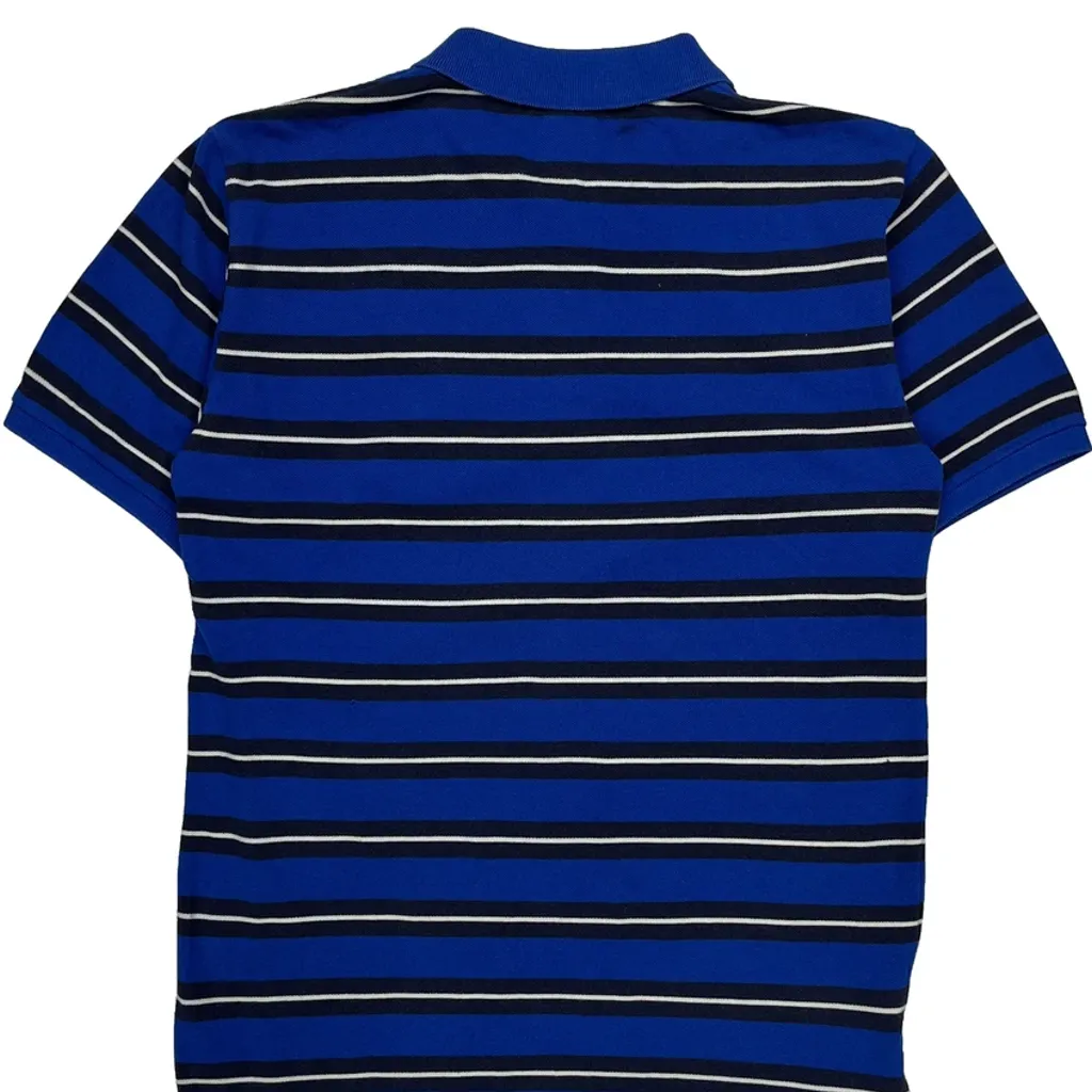 Age 13 Polo By Ralph Lauren Striped Polo Shirt - Large Blue Cotton - Image 6