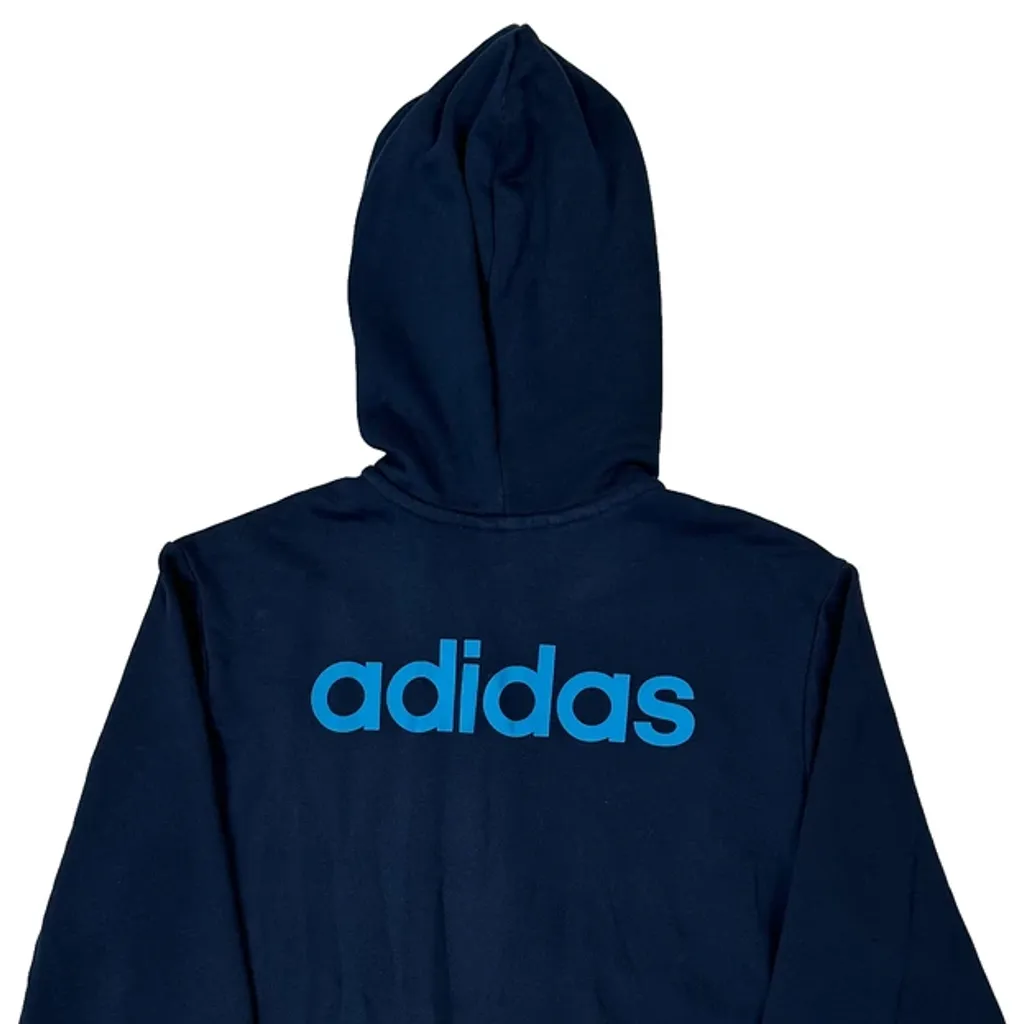 Age 14-15 Adidas Hoodie - Large Blue Cotton - Image 6