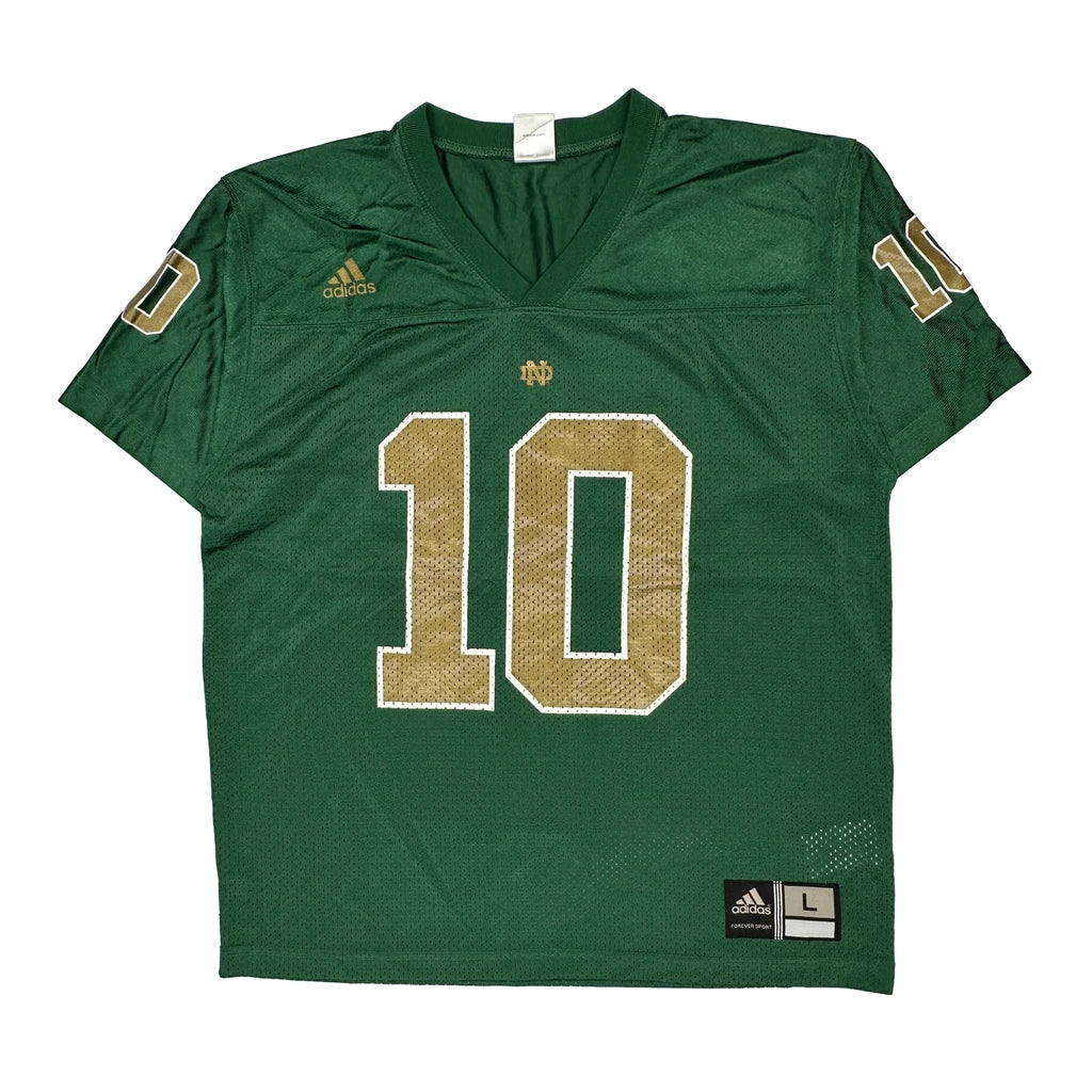 Age 14-16 Adidas Football Football Jersey - Large Gold Polyester