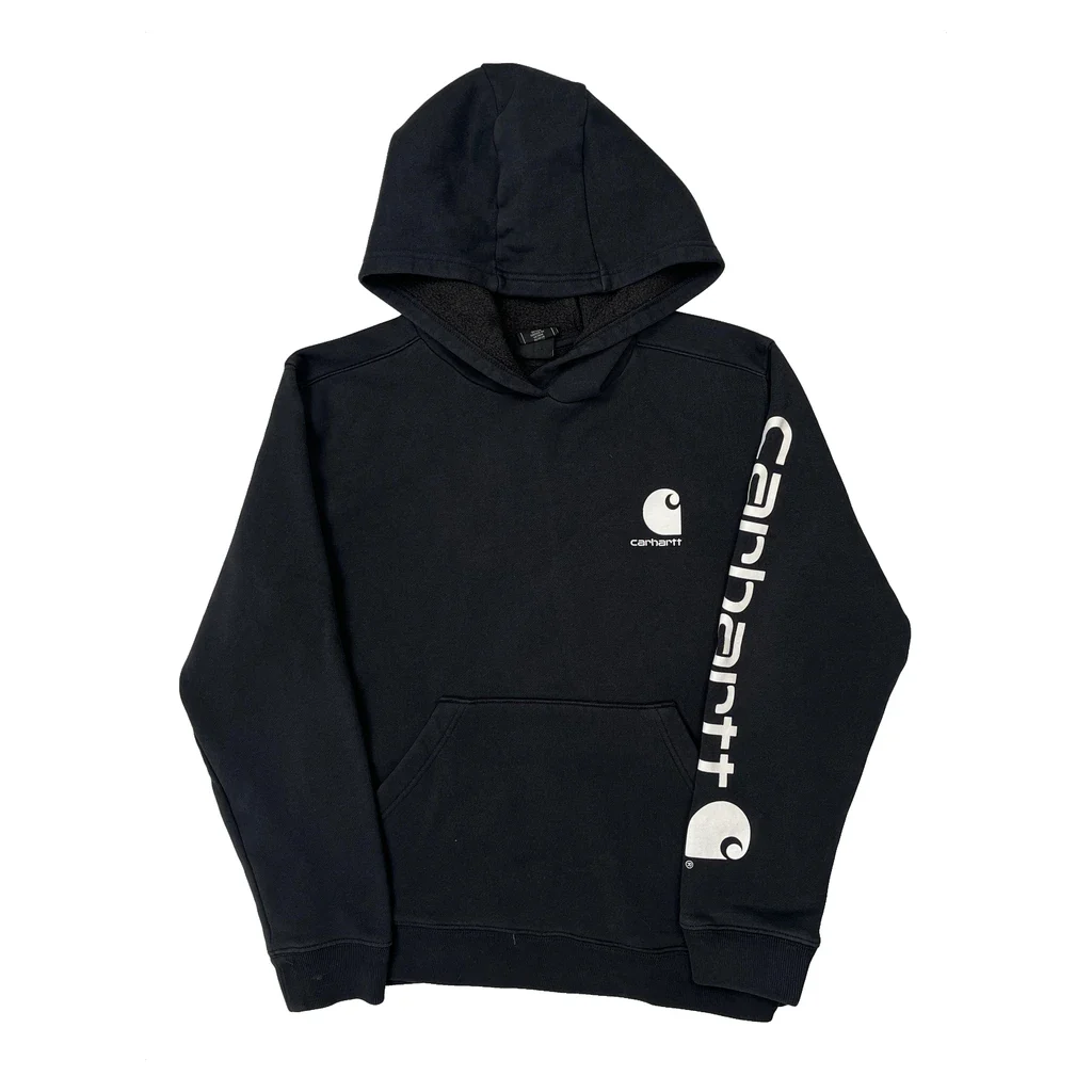 Age 14-16 Carhartt Hoodie - Large Black Cotton