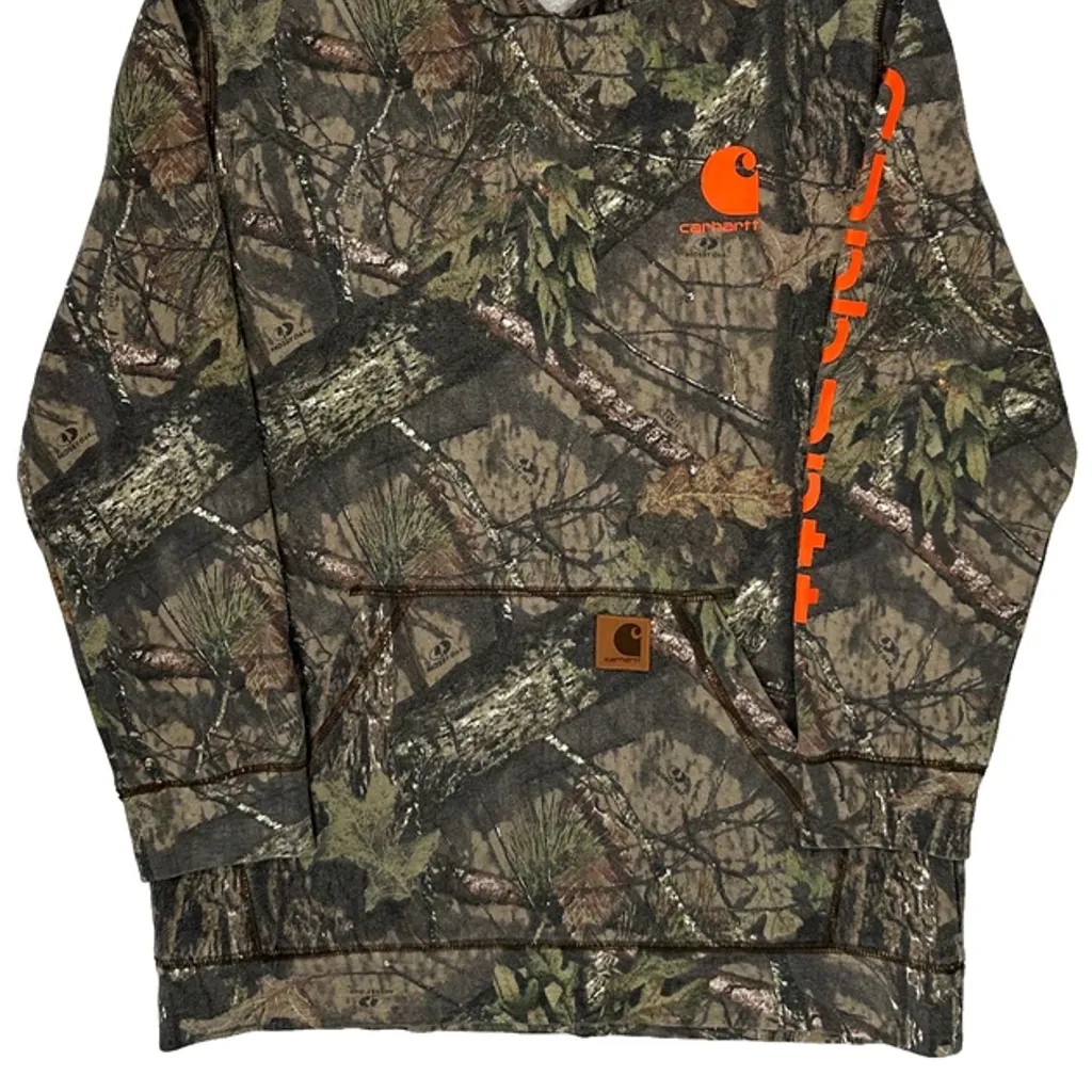Age 14-16 Carhartt Camo Hoodie - Large Camo Cotton Blend - Image 5