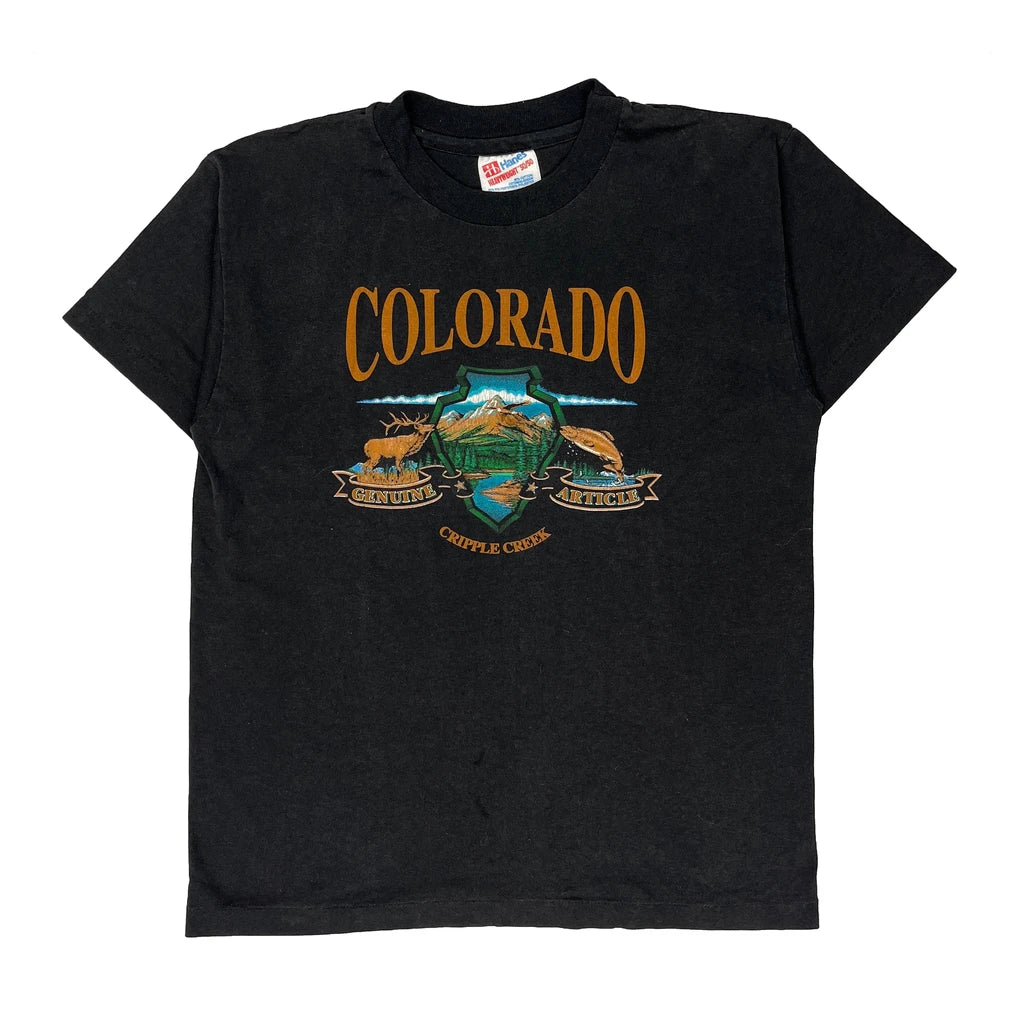 Age 14-16 Hanes Graphic T-Shirt - Large Black Cotton Blend