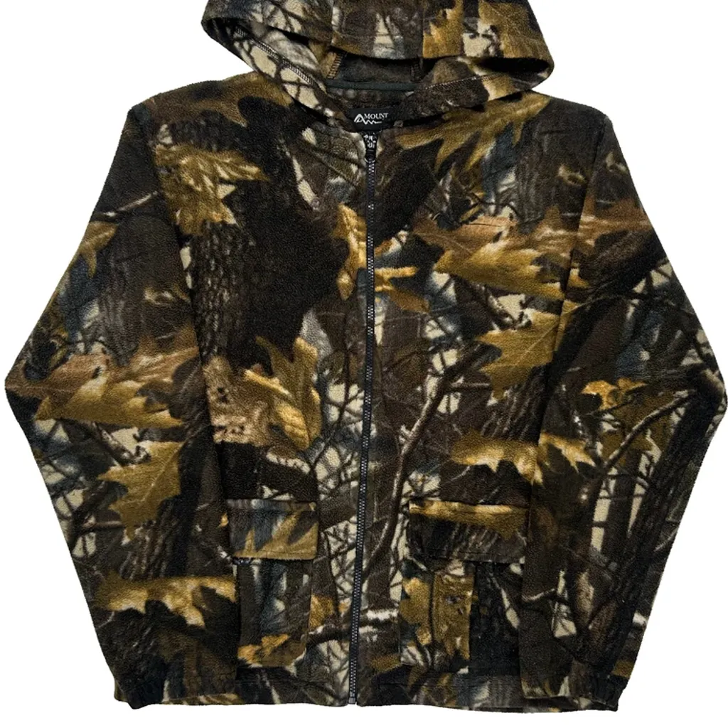 Age 14-16 Mountain Ridge Camo Fleece - Large Brown Polyester - Image 4