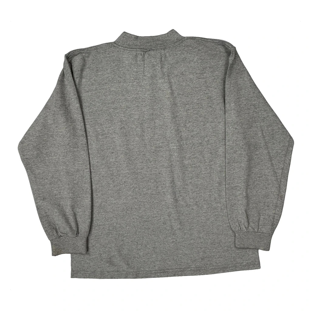 Age 14-16 Nike Long Sleeve T-Shirt - Large Grey Cotton - Image 2
