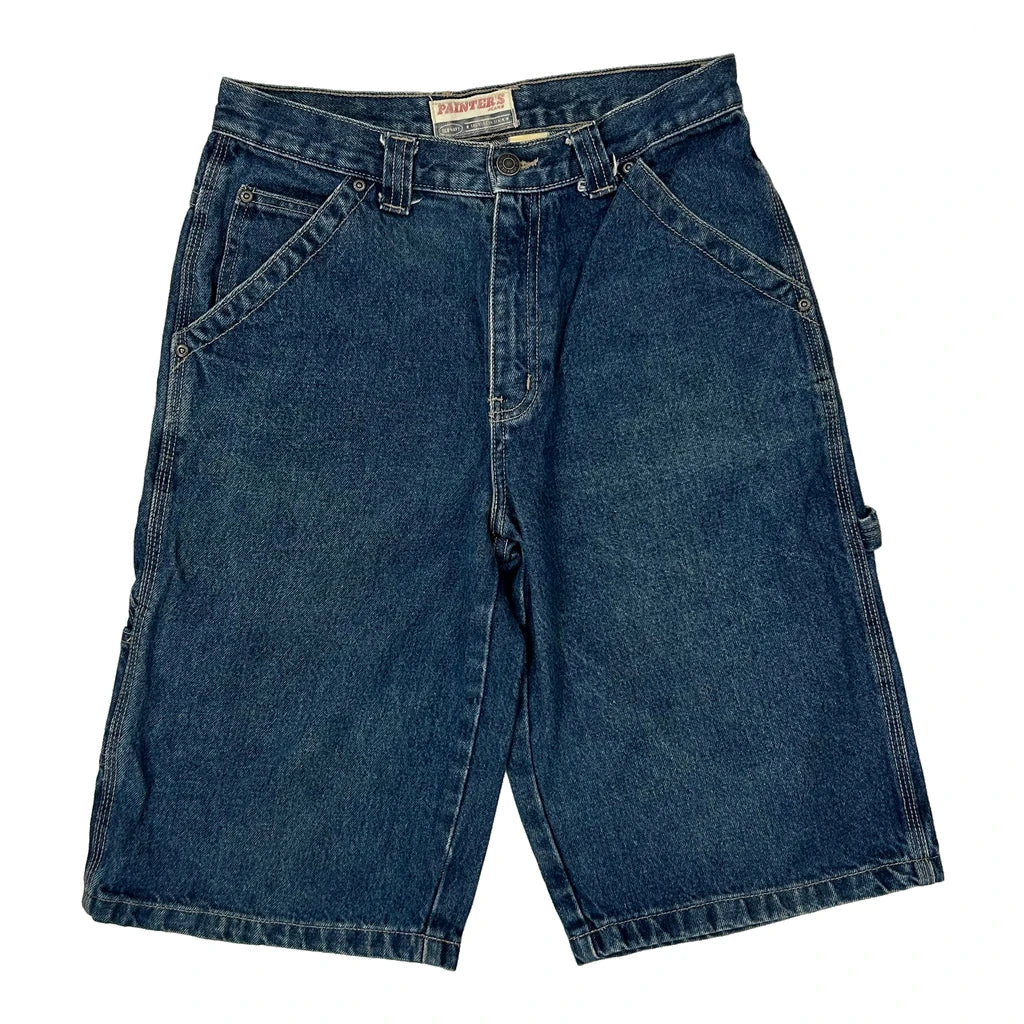 Age 14-16 Old Navy Carpenter Shorts - 28W 13L Blue Denim - Image 2