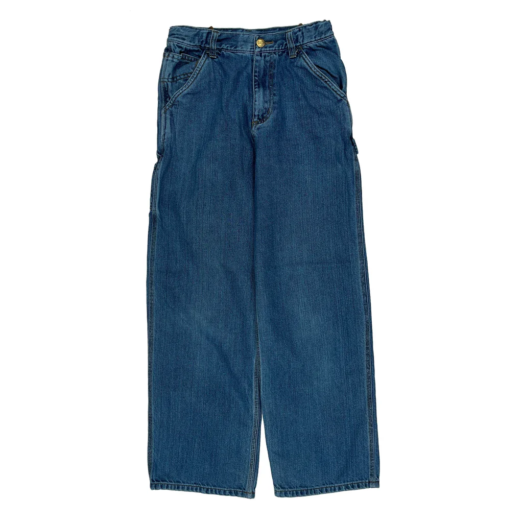 Age 14 Carhartt Carpenter Jeans - 24W 27L Blue Cotton - Image 2
